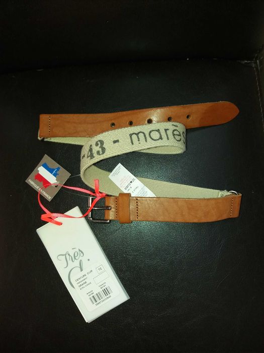 Marese m-43 pasek skóra+płótno 70-80cm