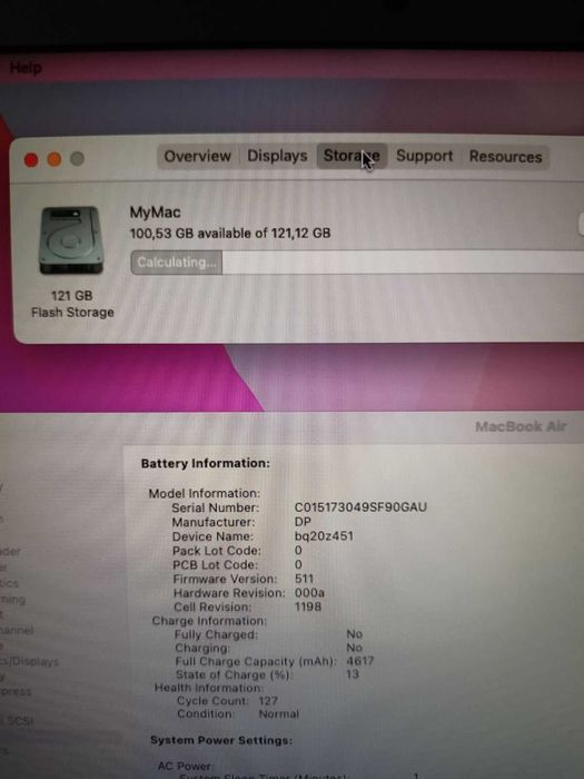 Ноутбук Apple A1465 MacBook Air 11" (Early 2015) (i5-5250U|4GB|128SSD)