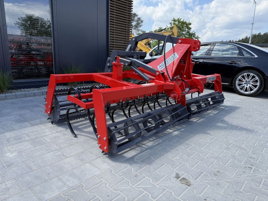 Agregat uprawowo-siewny 2,5m 2,7m 3,0m wał daszkowy packera