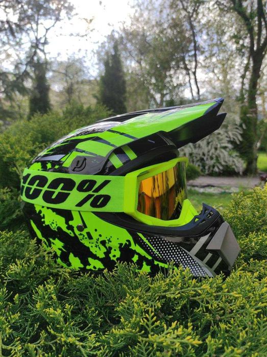 + Подарунок! Шолом для мотоцикла ендуро / Шлем для мотоцикла эндуро