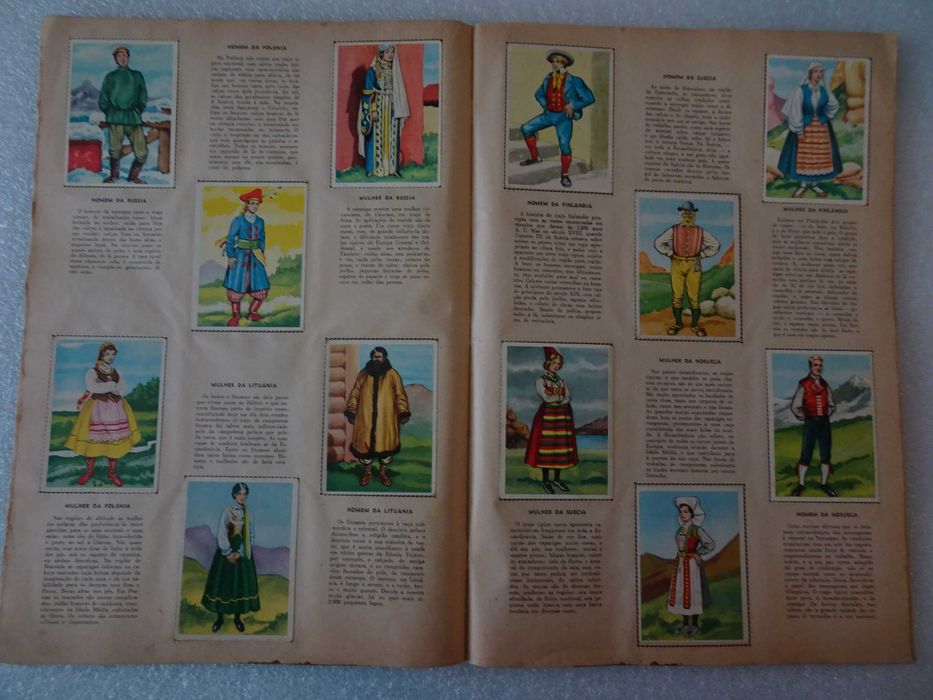 Caderneta de cromos Trajos Típicos de Todo o Mundo (faltam 10 cromos)