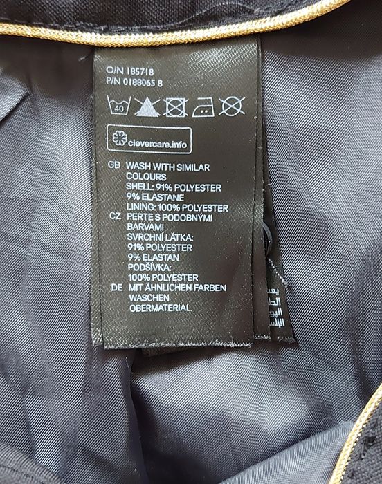 Czarna, ołówkowa spódnica, rozporek, H&M, S