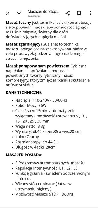 Urządzenie do masażu stóp