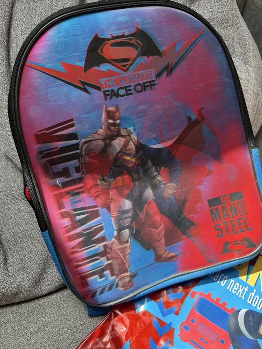 Zestaw hit superbohater strazak sam batman supermen torba plecak plecaczek torebka basen szkola przedszkole hit