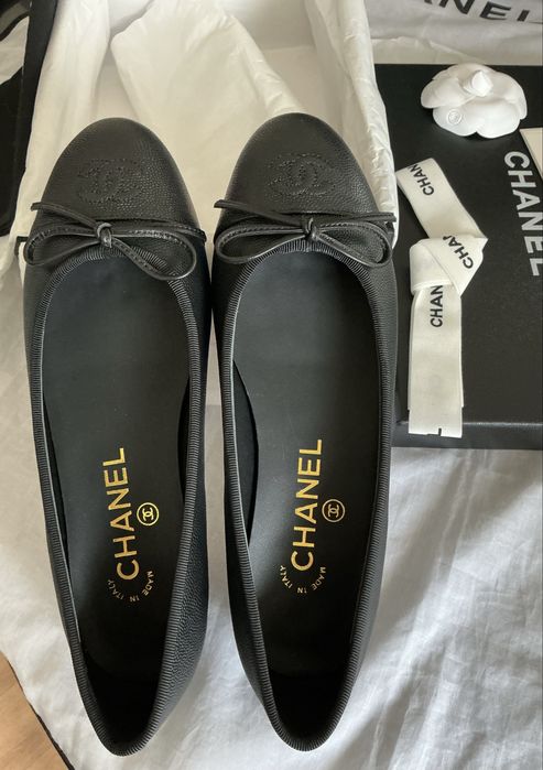 Chanel baleriny - skóra caviar