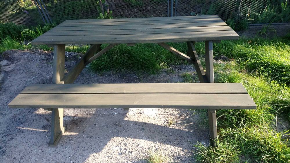 Ławka ogrodowo-piknikowa drewniana