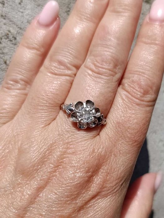 Кольцо серебро 875 проба звезда СССР . Размер 21,5