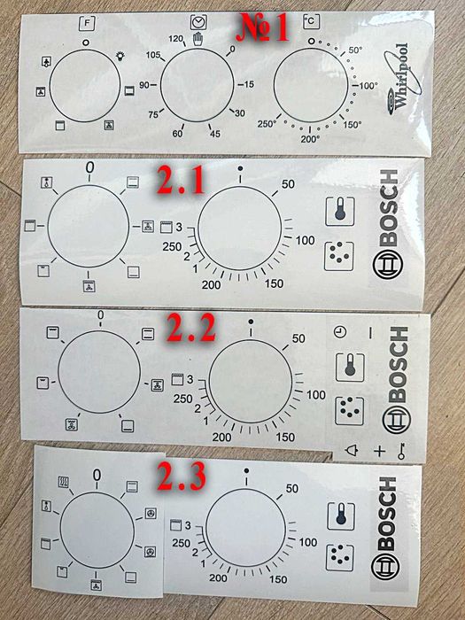 Наклейка для духовки, символы духового шкафа Candy или Gorenje