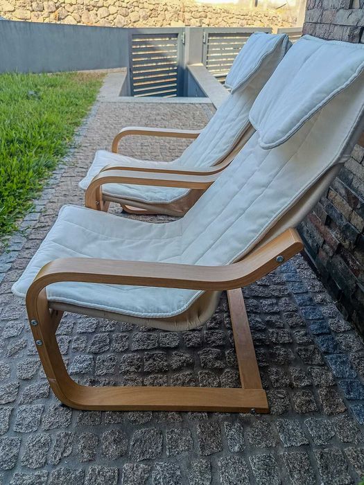 2 cadeiras/poltronas IKEA POÄNG para criança (com almofadas)