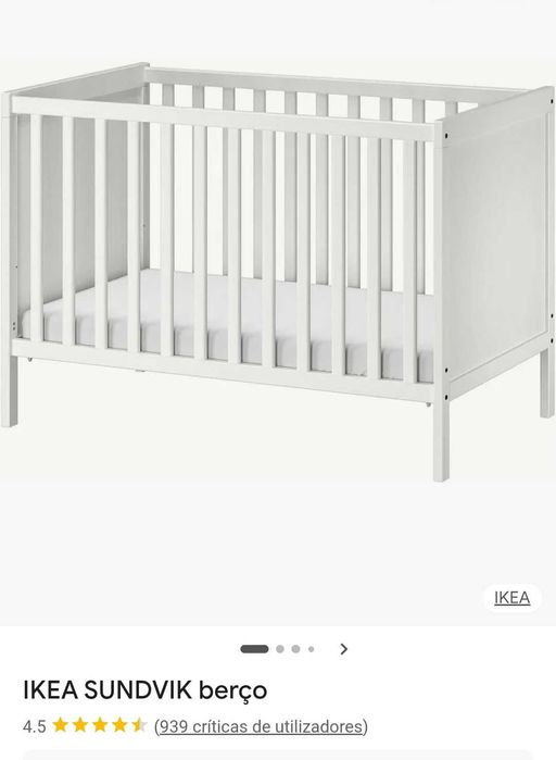 Berço bebê IKEA cinza