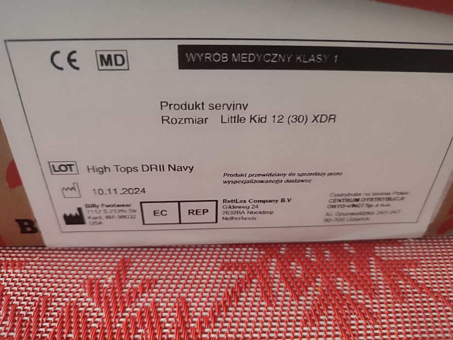 Obuwie do ortezy Buty Billy Nowe