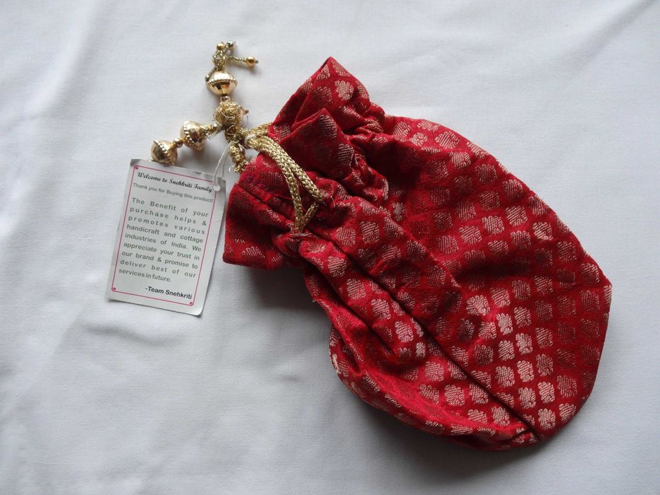 Oryginalny worek etniczny potli bag z Indii, nowy, z metką GRATIS