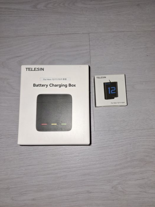 Carregador baterias GoPro + 1 Bateria - TELESIN - NOVO