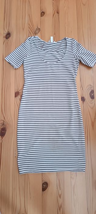 Сукня трикотажна H&M для годування груддю матроска літня смужка