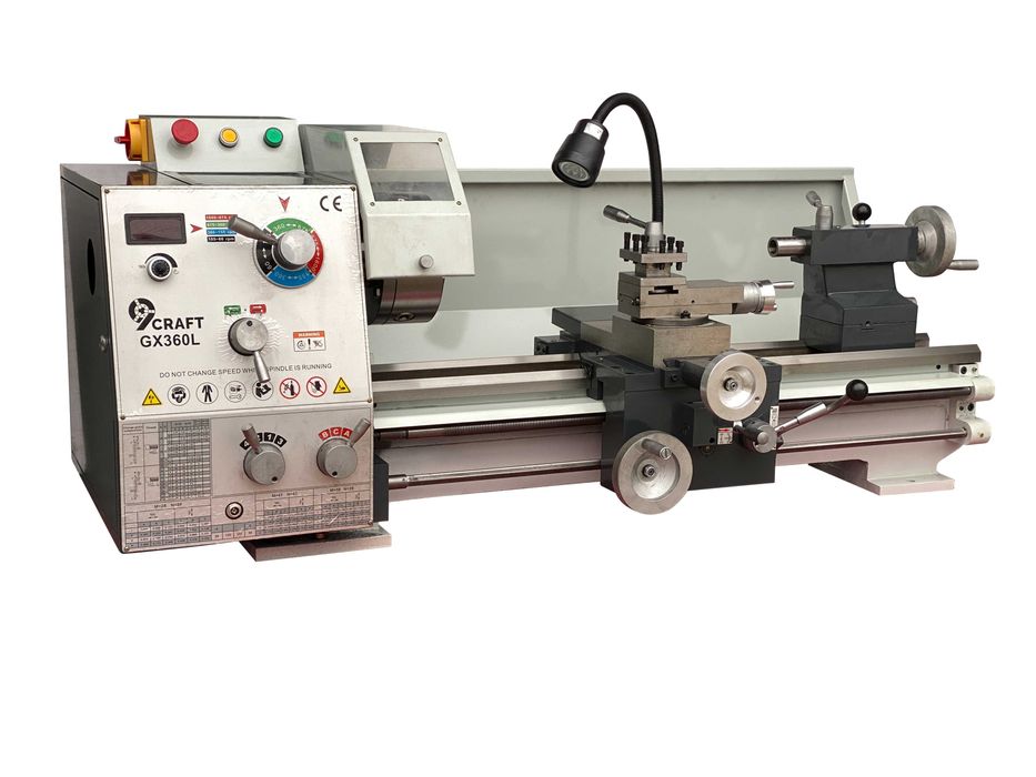 Токарний верстат 9craft GX360L 1500W 200мм патрон 52мм отвір прохідний