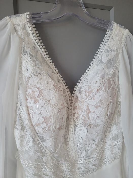 Suknia ślubna muślinowa