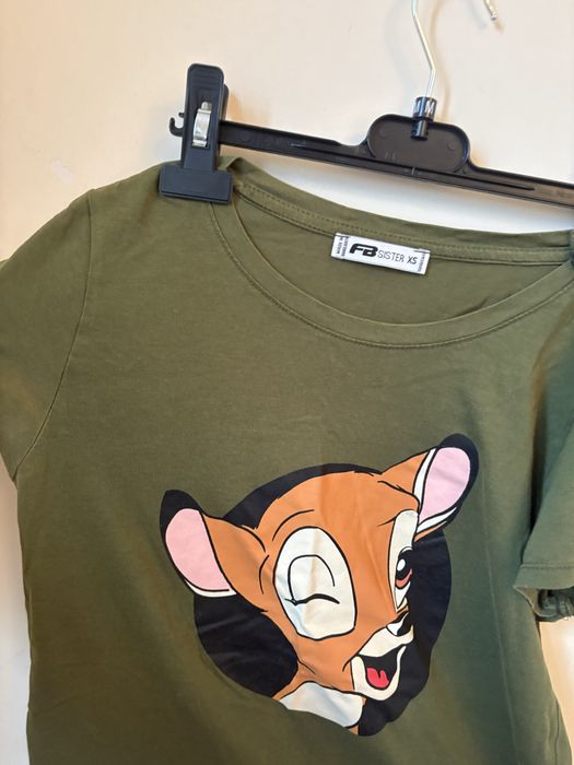 Zielona damska koszulka z bambi