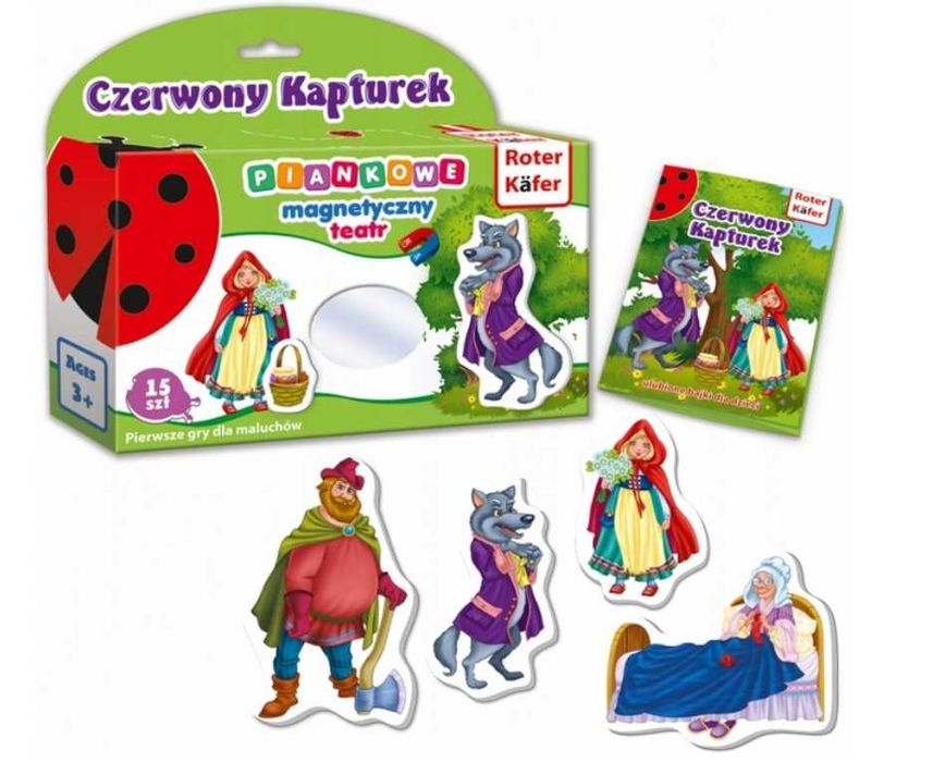 Roter Kafer piankowe magnesy teatr Czerwony Kapturek