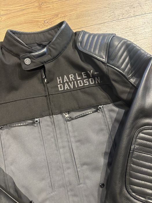 Kurtka harley davidson z dodatkiem skory wentylacja rozmiar l