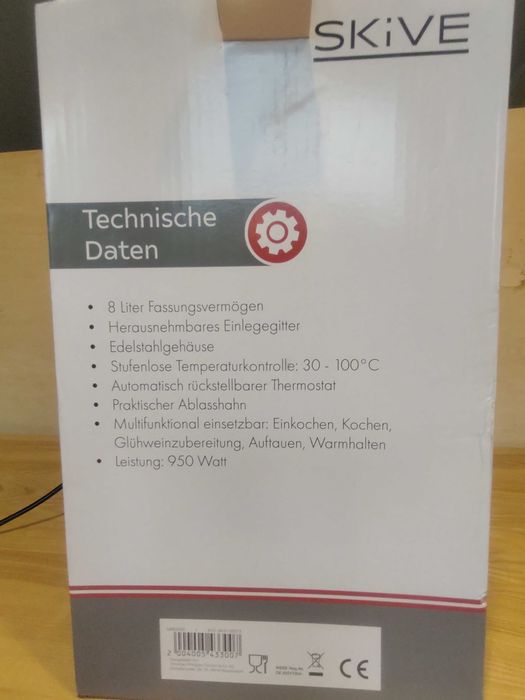 Garnek elektryczny do pasteryzacji warnik do wody i napojów 8L