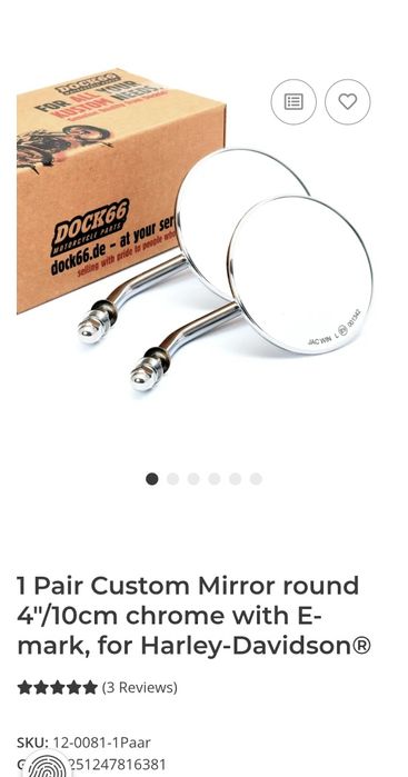 Espelhos NOVOS Harley Davidson/Outras