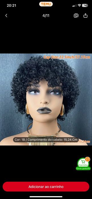 Cabelo humano cacheado