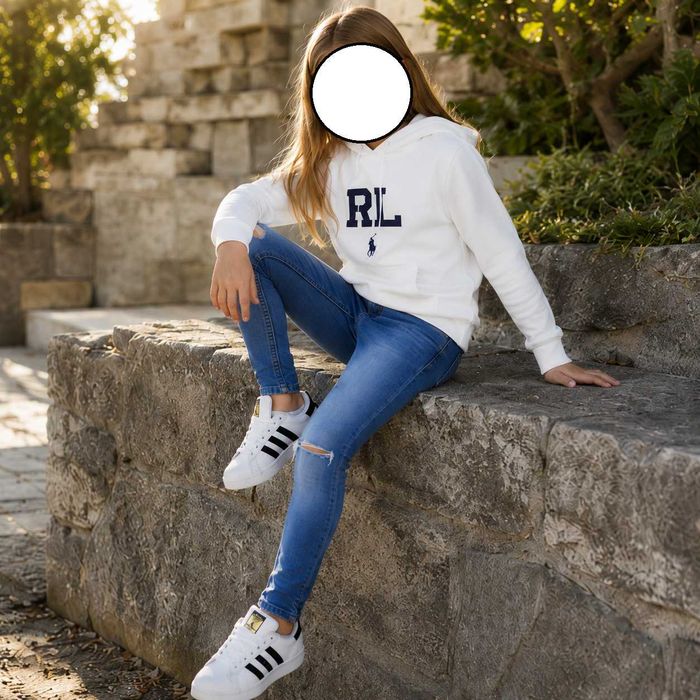 Jeansy rurki H&M rozm. 140 skinny dla szczupłej dziury