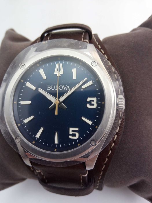 Bulova 96A313- мужские часы пилоты, винтажный стиль, сапфировое стекло ...
