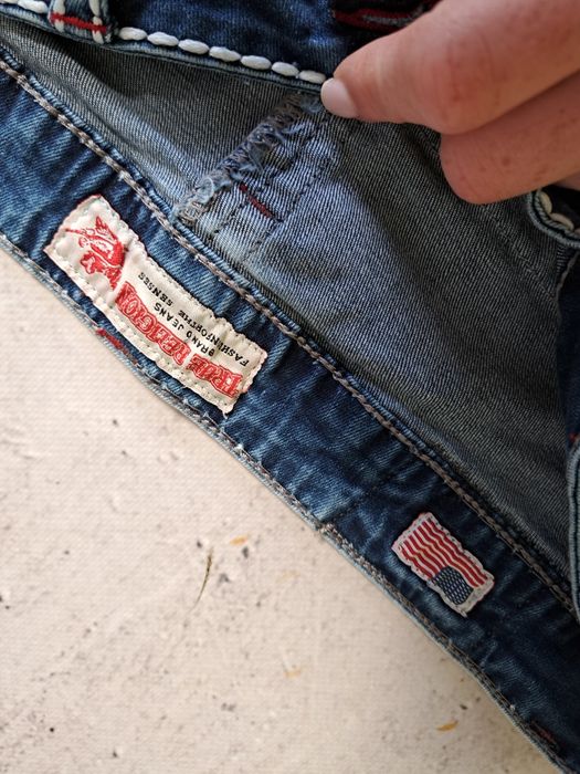 True religion spodnie jeans denim y2k avant garde stitch M