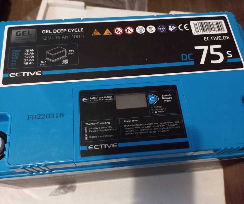 Продам комплект акум Ective 12v dc-75s gel 900wh Інвертор220В+зарядка