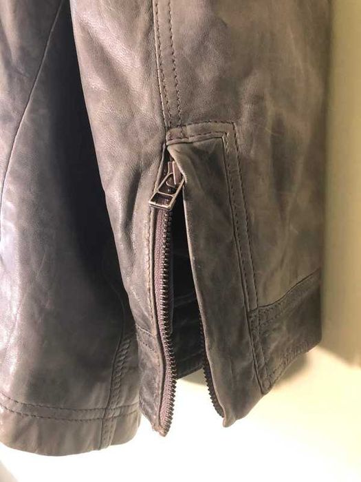 Kurtka skórzana pikowana męska Ochnik