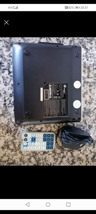 DVD portátil a funcionar