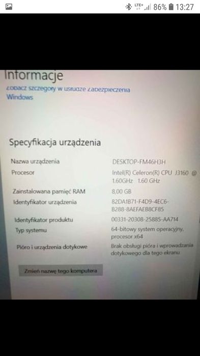 Laptop nowy 15.6 cala jak nowy