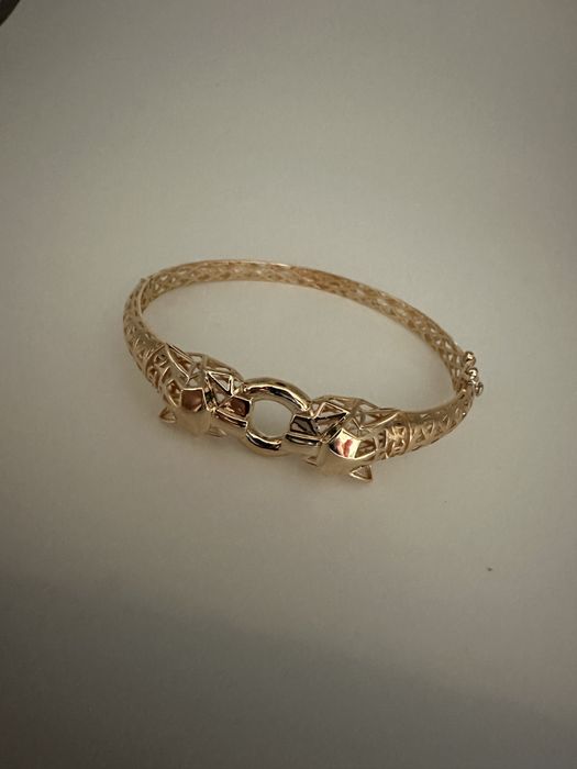 Браслет 9.08(18р) Пантера без вставок, полновєс, 9.1г зрлото 585 проба