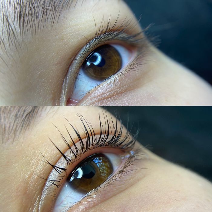 Корекція та фарбування брів. Ламінування вій.