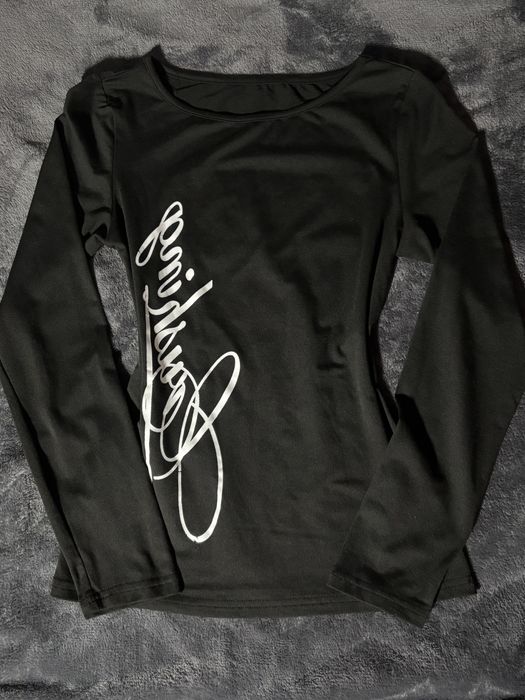 чорна кофточка y2k з принтом