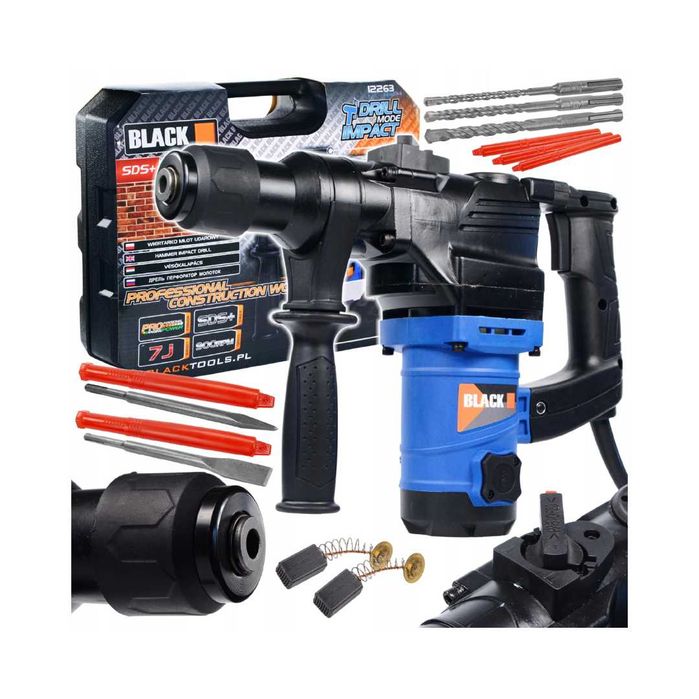 Młotowiertarka Wiertarka Młot Udarowy Sds+ 1450W Black