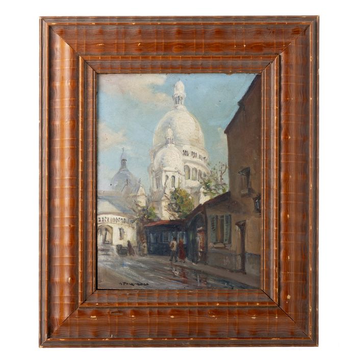 Pintura - Escola Europeia - Paris-Montmartre (assinada)