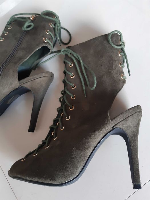 Muszkieterki zielone khaki , r.37
