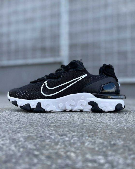 !ХІТ ПРОДАЖУ! Nike React Vision Black/White 40 41 42 43 44 45 найк