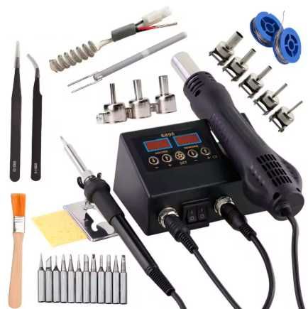 Паяльна станція – фен + паяльник з подвійним дисплеєм