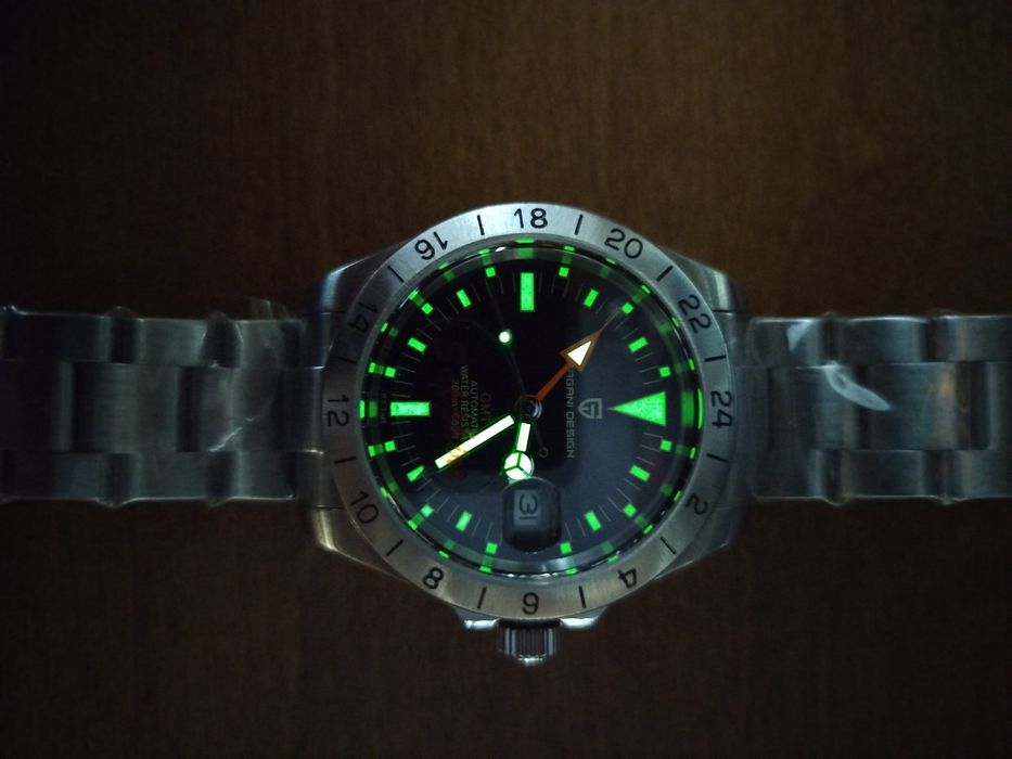 Часы Pagani Design GMT хомаж Rolex Explorer 2 Freccione