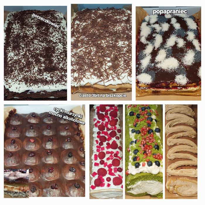 Domowe ciasta,pączki,torty,deserki,babeczki,słodki stół,malinowa chmur