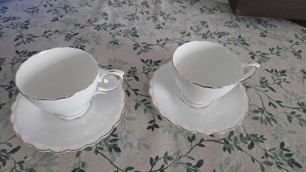 Zestaw 2 porcelanowych filiżanek ze spodkiem AFFEK Design