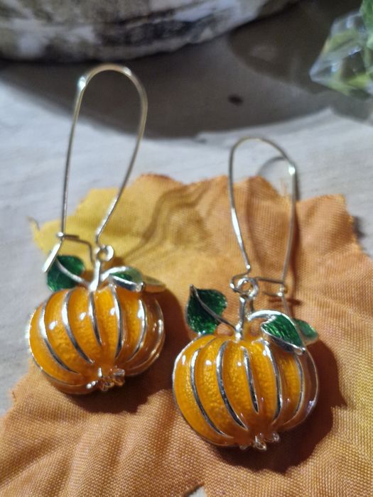 Kolczyki  dynie jesienne halloween