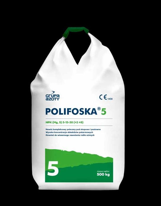 Nawóz wieloskładnikowy mineralny Polifoska 5 NPK (Mg, S)5-15-30(2,8)