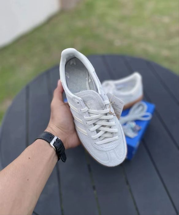 Adidas Handball Spezial Wonder Silver Off White Gum Premium Оригинал Кроссовки  Женские Новые Размеры