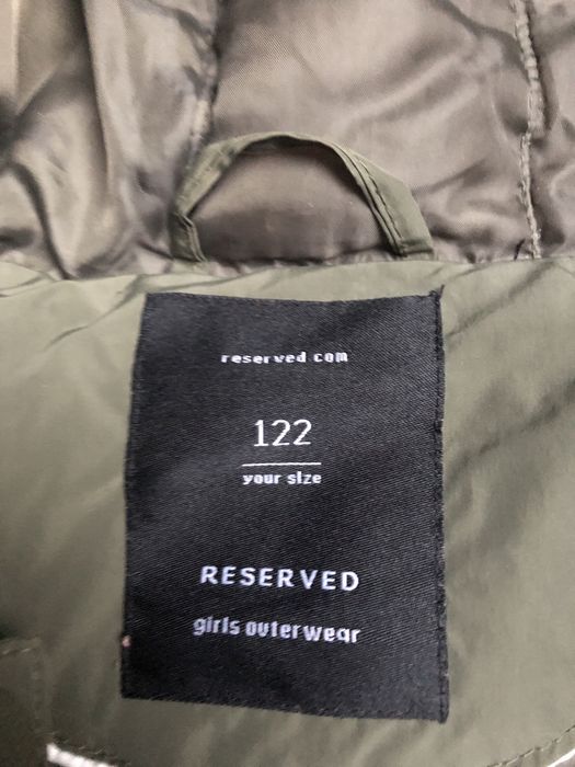 Kurtka zimowa ciemno zielona Reserved rozm 122