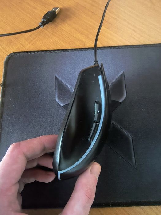 Миша Vinga MSG-180 USB Black+коврик