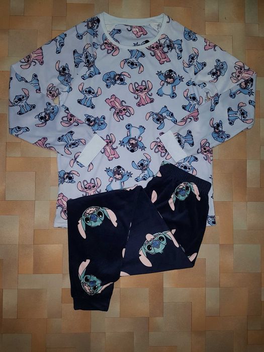 Теплая мягкая велюровая пижама, комплект Стич, Stitch Disney XS р-р